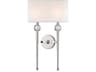 Rockland 2-Light Polished Nickel Glass Wall Sconce