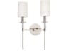 Amherst 2-Light Polished Nickel Wall Sconce