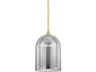 Dorval 1-Light Aged Brass Bell Mini Pendant
