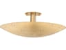 Bern 3-Light Vintage Brass Bowl Semi Flush Mount