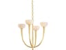 Maywood 4-Light Vintage Gold Leaf Chandelier