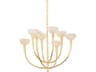 Maywood 8-Light Vintage Gold Leaf Chandelier