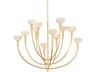 Maywood 12-Light Vintage Gold Leaf Chandelier