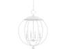 Wesley 4-Light White Plaster Black Globe Pendant