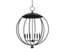 Wesley 6-Light Aged Iron Black Globe Pendant
