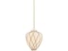 Apple 1-Light Aged Brass Round Pendant