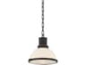 Pinesbridge 1-Light Distressed Bronze Black Dome Mini Pendant