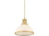Pinesbridge 1-Light Aged Brass Dome Pendant