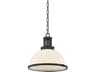 Pinesbridge 1-Light Distressed Bronze Black Dome Pendant
