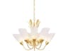 Forest Glen 1-Light Vintage Gold Leaf Chandelier