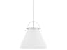 Aldridge 1-Light Polished Nickel Off White Pendant