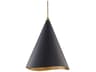 Martini 1-Light Gold Leaf Black Combo Pendant