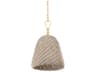 Reina 1-Light Gold Leaf Gray Bell Pendant
