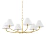 Stacey 6-Light Aged Brass Empire Chandelier