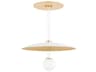Brim 1-Light Soft White Gold Leaf Glass LED Dome Globe Pendant
