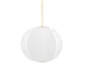 Jupiter 1-Light Aged Brass White Globe Pendant