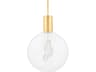 Gio 1-Light Aged Brass Globe Pendant