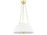 Chiswick 3-Light Aged Brass Dome Pendant