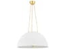 Chiswick 4-Light Aged Brass Dome Pendant