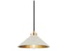 Clivedon 1-Light Aged Brass White Mini Pendant