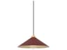 Clivedon 1-Light Aged Brass Soft Crimson Red Pendant