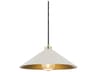 Clivedon 1-Light Aged Brass White Pendant