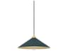 Clivedon 1-Light Aged Brass Soft Studio Green Pendant