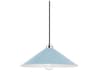 Clivedon 1-Light Polished Nickel Blue Pendant