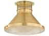 Highclere 1-Light Aged Brass Flush Mount