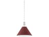 Painted No. 2 1-Light Polished Nickel Soft Crimson Red Pendant