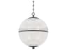 Sphere 1-Light Distressed Bronze Clear Glass Globe Pendant
