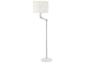 Essex Polished Nickel White Floor Lamp