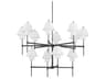 Glenmoore 12-Light Aged Brass Black Empire Tiered Chandelier