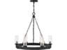 Open Air 6-Light Black Brass Chandelier