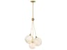 Skye 3-Light Heritage Brass Globe Pendant
