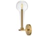 Alchemy 1-Light Lacquered Brass Glass Wall Sconce