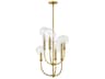 Alchemy 6-Light Lacquered Brass Glass Candelabra Chandelier