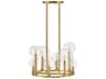 Alchemy 8-Light Lacquered Brass Glass Globe Chandelier
