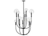 Alchemy 10-Light Black Globe Tiered Chandelier