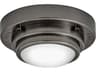 Porte Black Oxide Glass LED Round Flush Mount