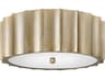 Gia 4-Light Champagne Gold Glass Round Flush Mount