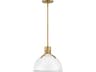 Argo 1-Light Polished White Brass LED Bell Pendant