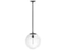 Warby 1-Light Black Glass Globe Pendant