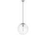 Warby 1-Light Polished Antique Nickel Glass Globe Pendant
