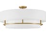 Graham 4-Light Lacquered Brass LED Tiered Semi Flush Mount