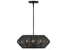 Luca 3-Light Black Rattan Candelabra Chandelier