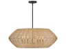 Luca Large Convertible Drum Chandelier Woven Rattan