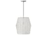 Luca 1-Light Polished Chrome Natural Rattan Pendant