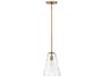 Vance 1-Light Heritage Brass Glass Mini Pendant