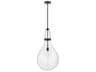 Eloise 1-Light Black Glass Pendant